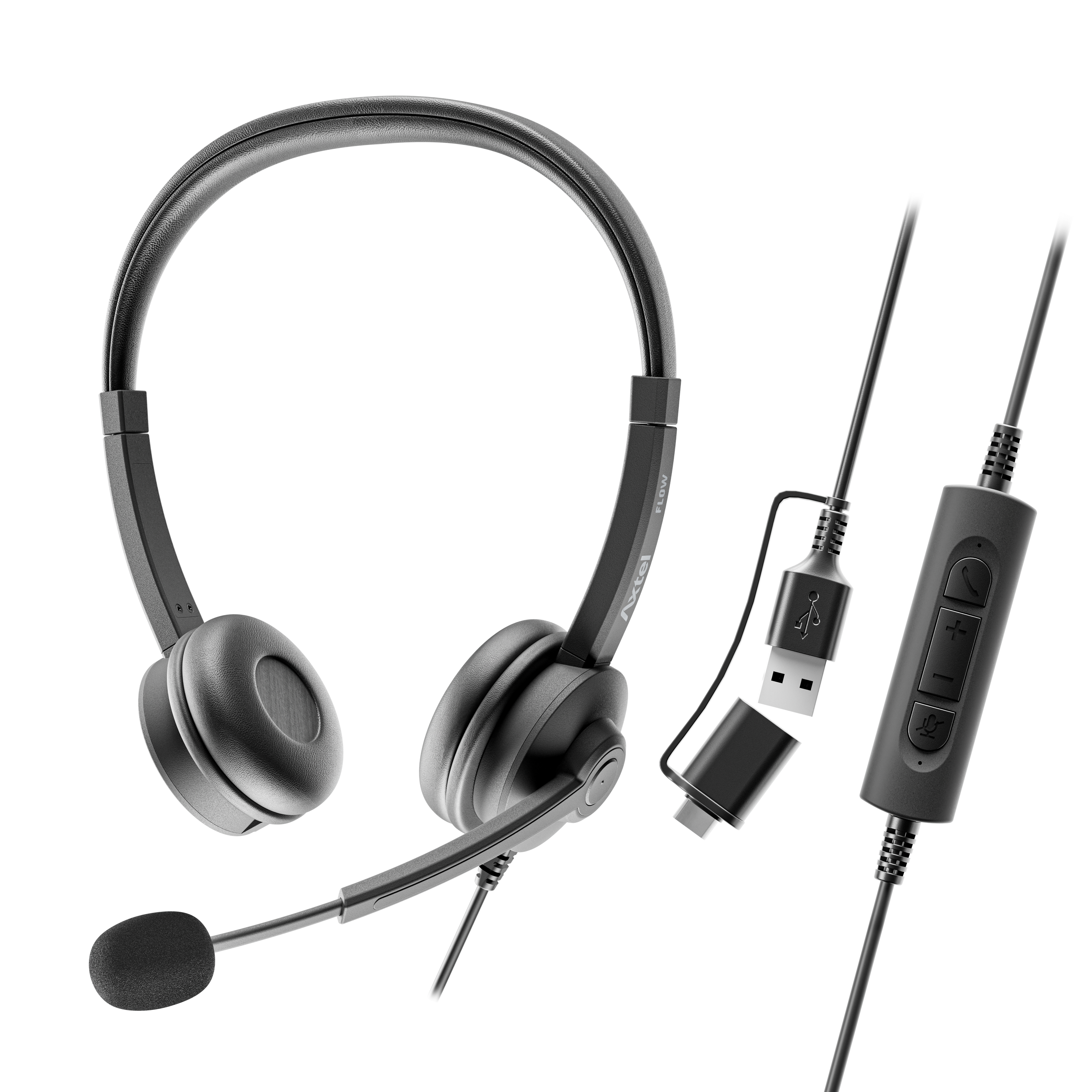 Axtel Flow UC Stereo USB Headset Full
