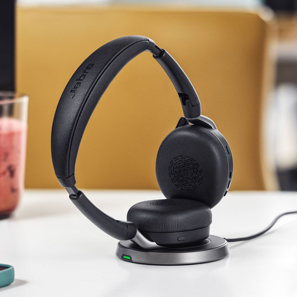 Jabra Evolve2 65 Flex MS Stereo USB Headset with Charging Stand Real