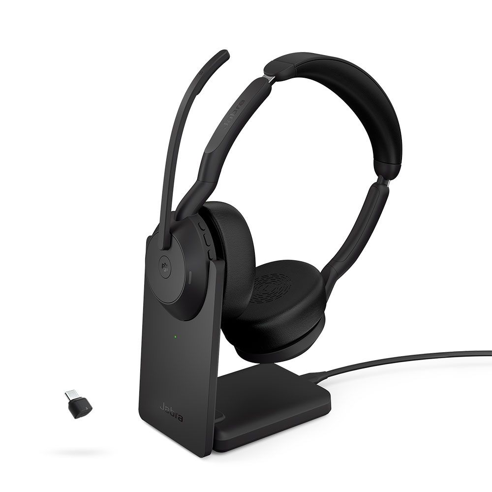 Jabra Evolve2 55 UC Stereo USB Headset with Charging Stand