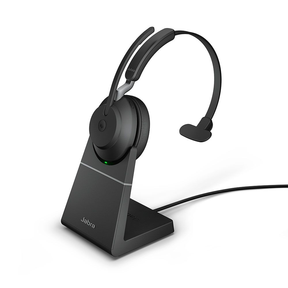 Jabra Evolve2 65 MS Stereo Headset Link380c USB Headset with Charging Stand