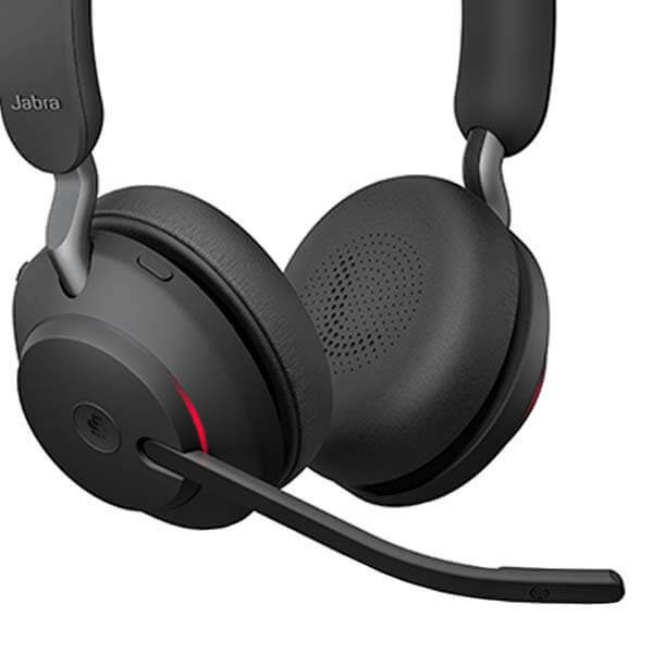 Jabra Evolve2 65 MS Stereo Headset with Link380a USB Adapter – Black